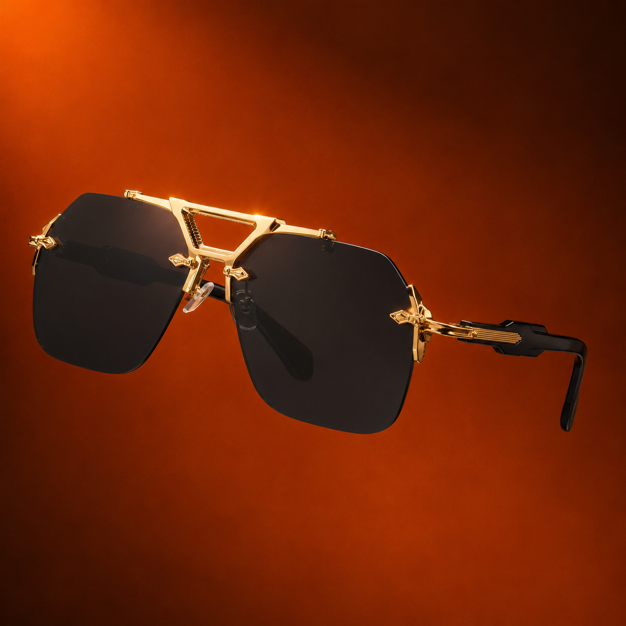 Aureo Senza Rimless – Premium Gold Frame Sunglasses