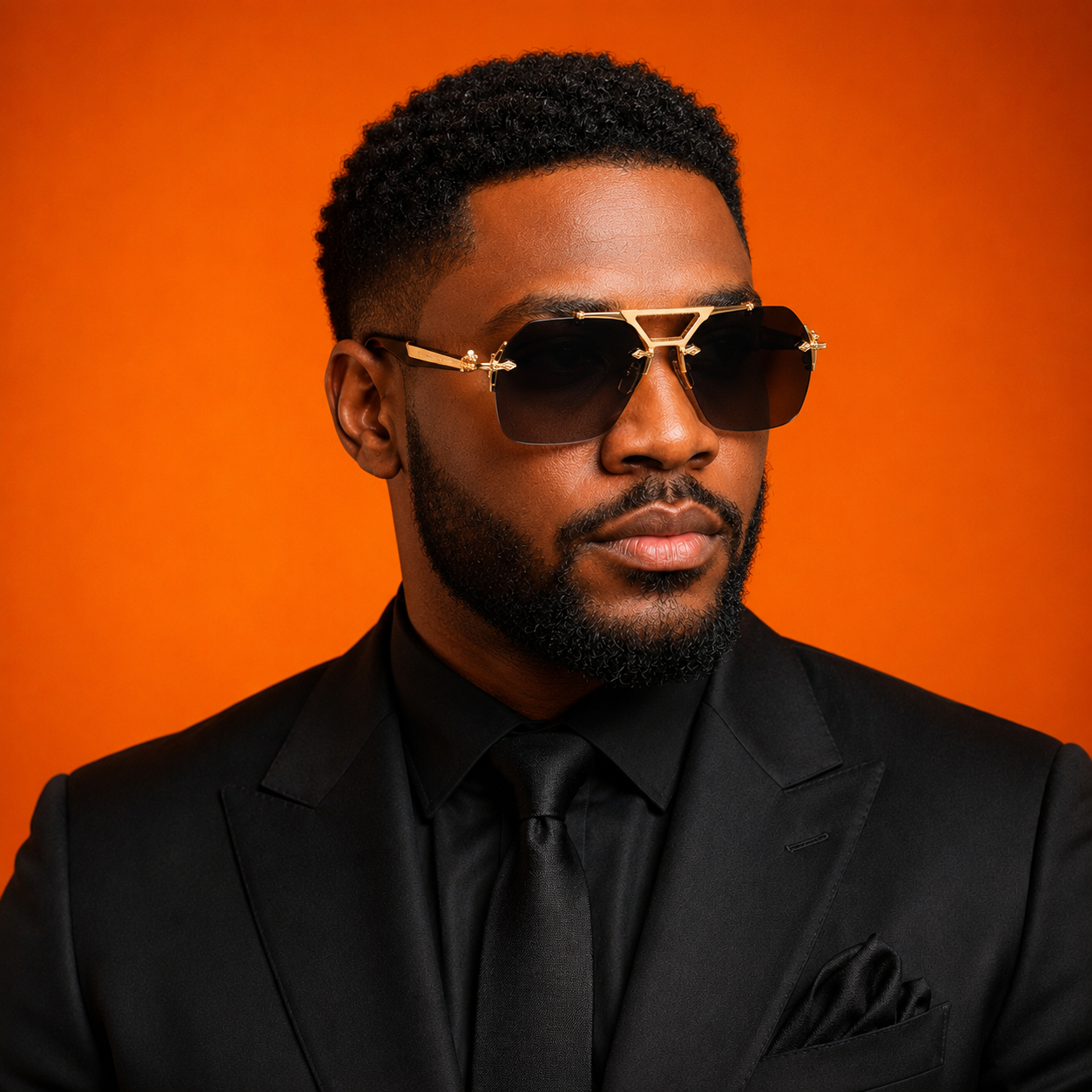 Aureo Senza Rimless – Premium Gold Frame Sunglasses