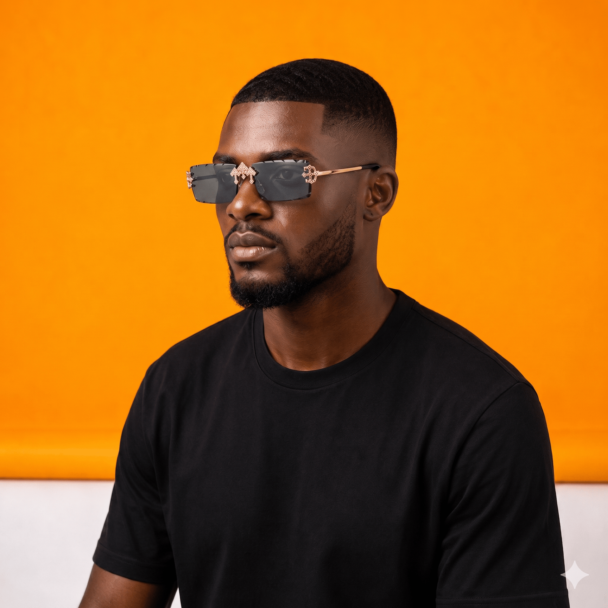 Croce Ash Elite™ Luxury Rimless Sunglasses | Premium Gold Designer Eyewear - Lanvaro