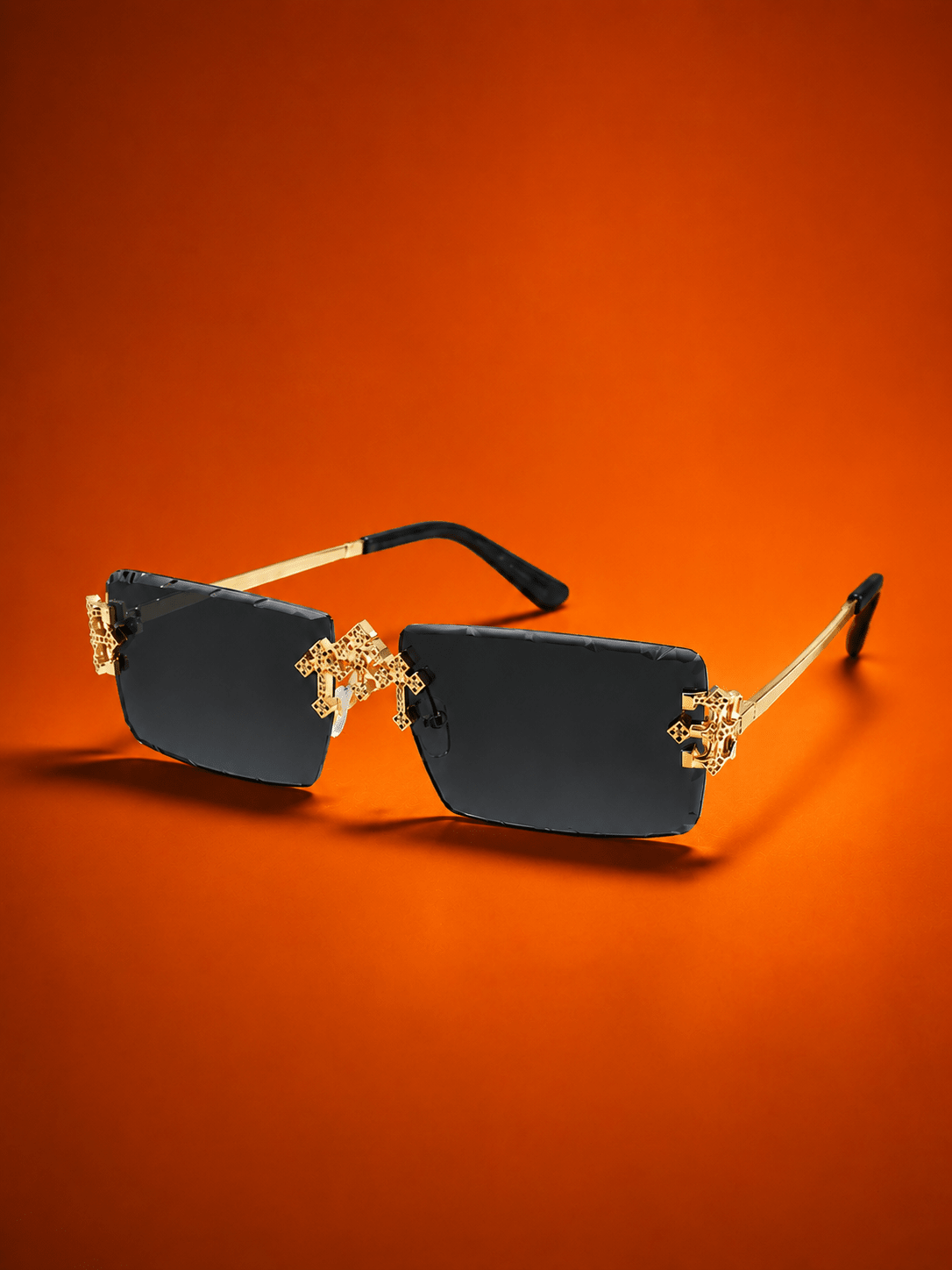 Croce Ash Elite™ Luxury Rimless Sunglasses | Premium Gold Designer Eyewear - Lanvaro