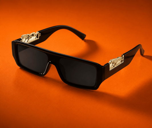 Nero Leopardus – Premium Gold Frame Sunglasses - Lanvaro