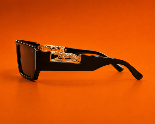 Nero Leopardus – Premium Gold Frame Sunglasses - Lanvaro