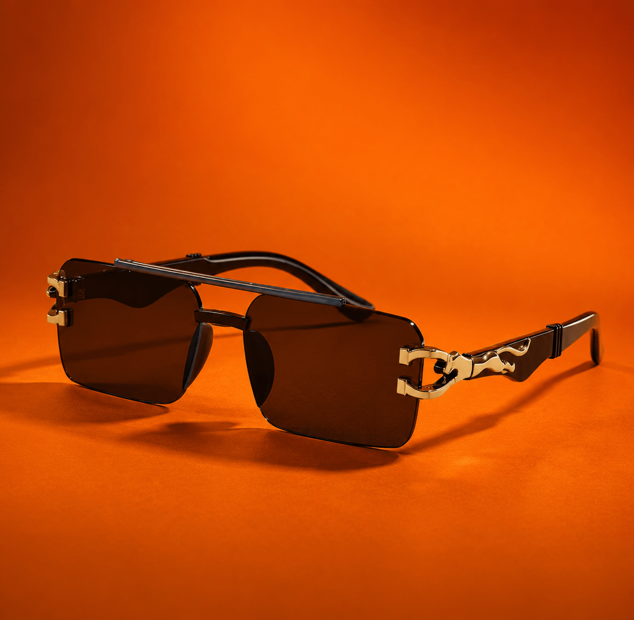 Pantera Reale – Premium Gold Frame Sunglasses - Lanvaro