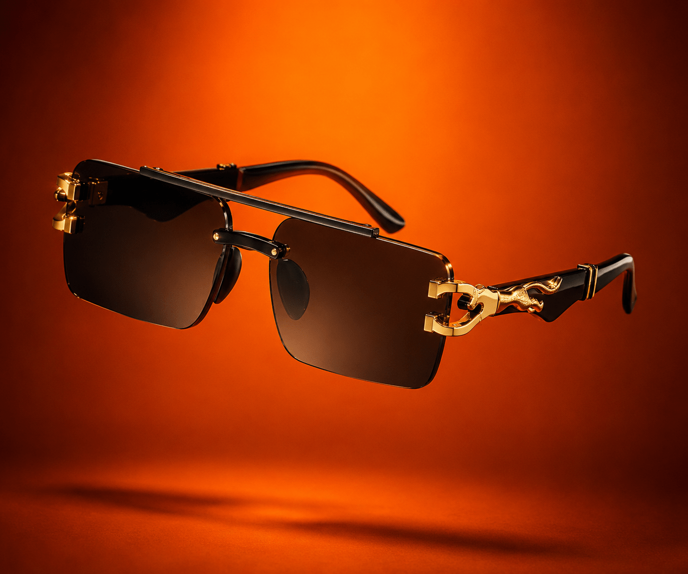 Pantera Reale – Premium Gold Frame Sunglasses - Lanvaro